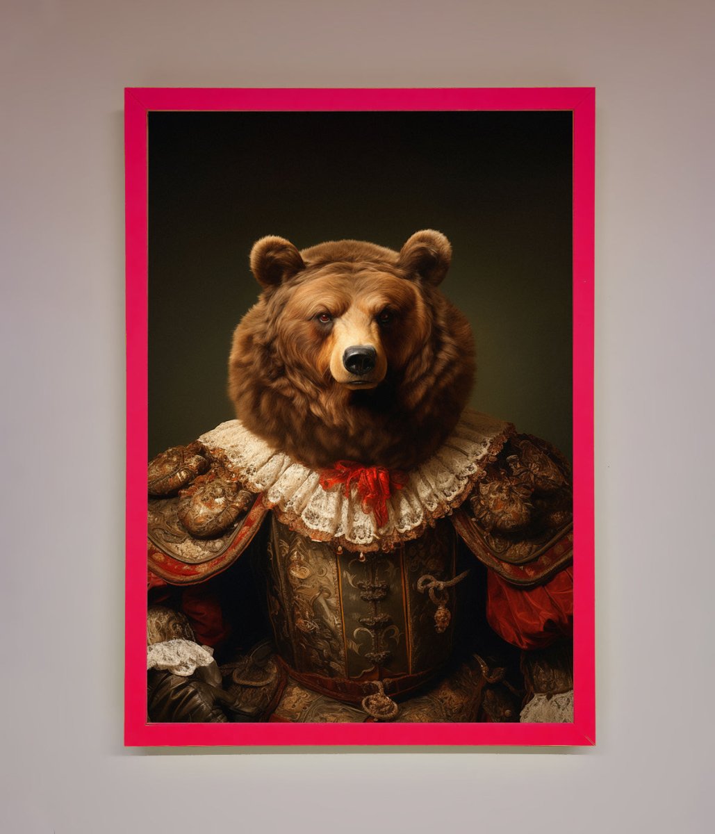 Rennaissance Bear Framed Poster-5