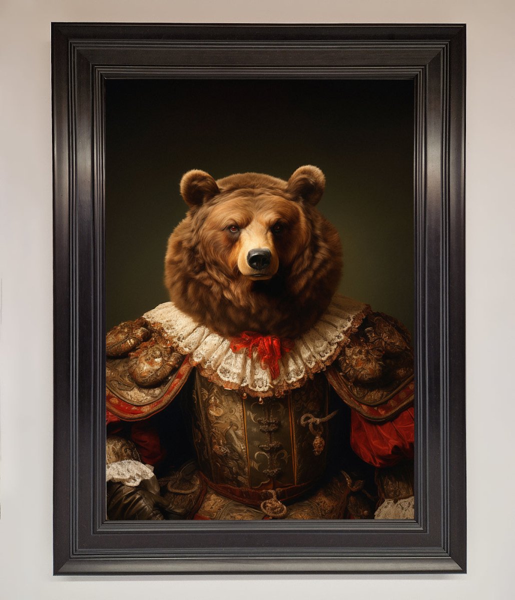 Rennaissance Bear Framed Poster-15