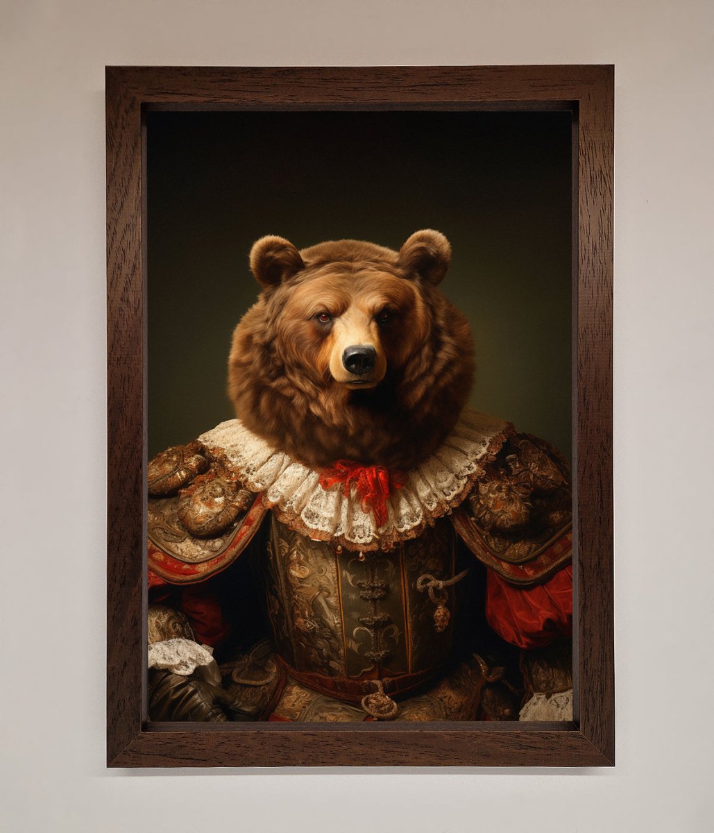 Rennaissance Bear Framed Poster-18