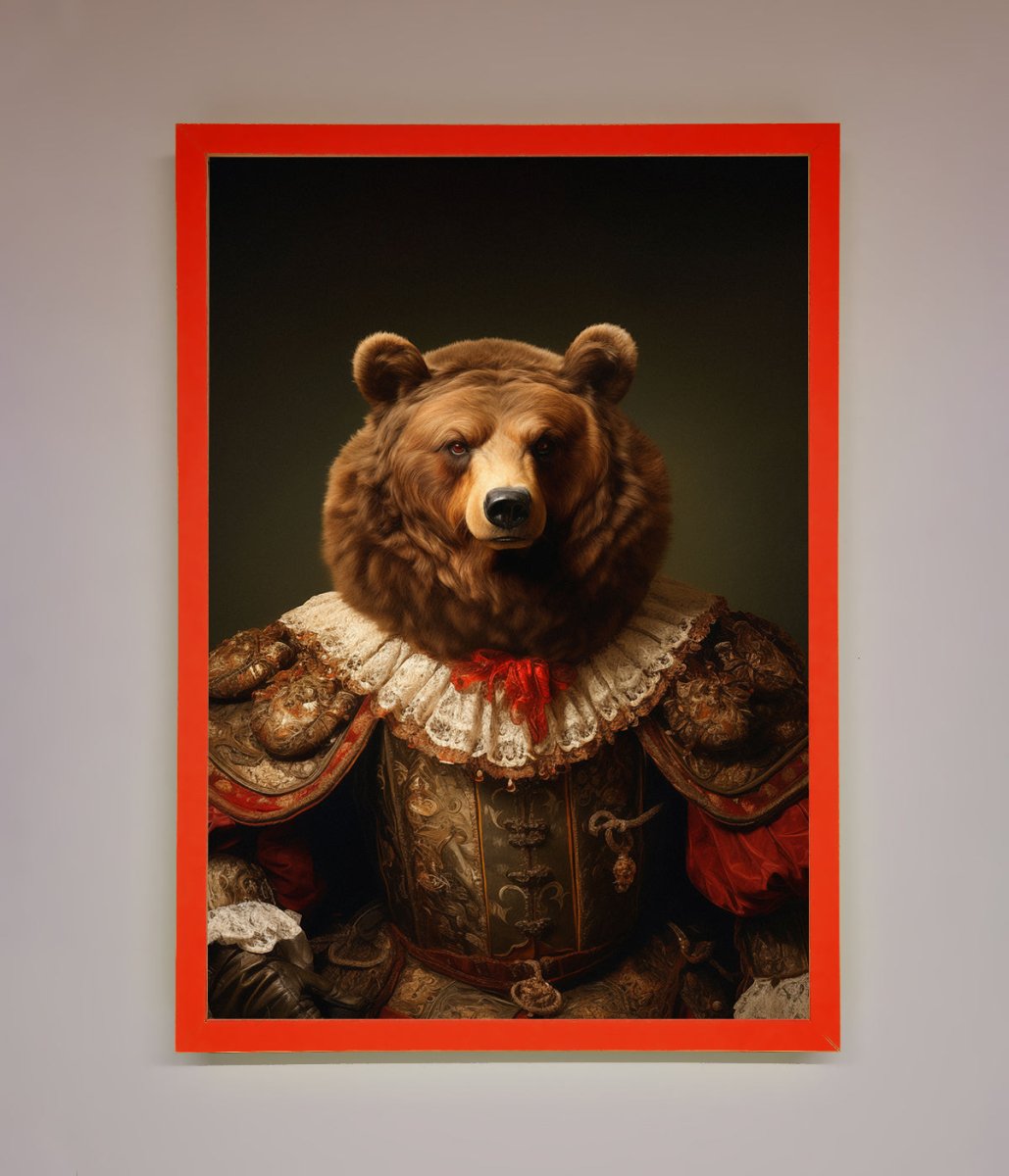 Rennaissance Bear Framed Poster-7