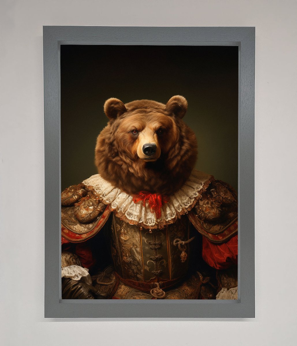 Rennaissance Bear Framed Poster-4