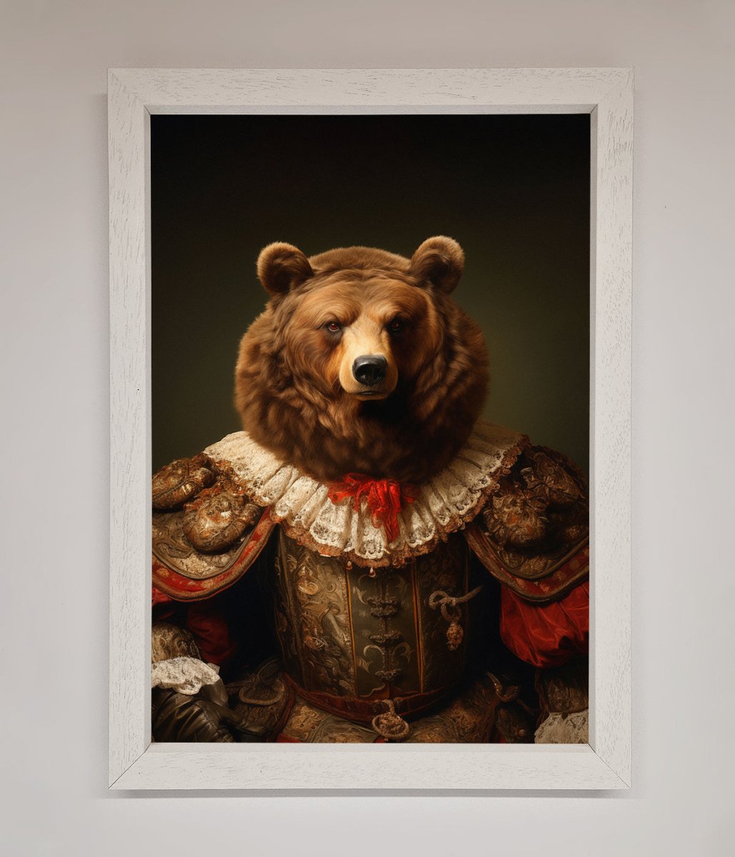 Rennaissance Bear Framed Poster-2