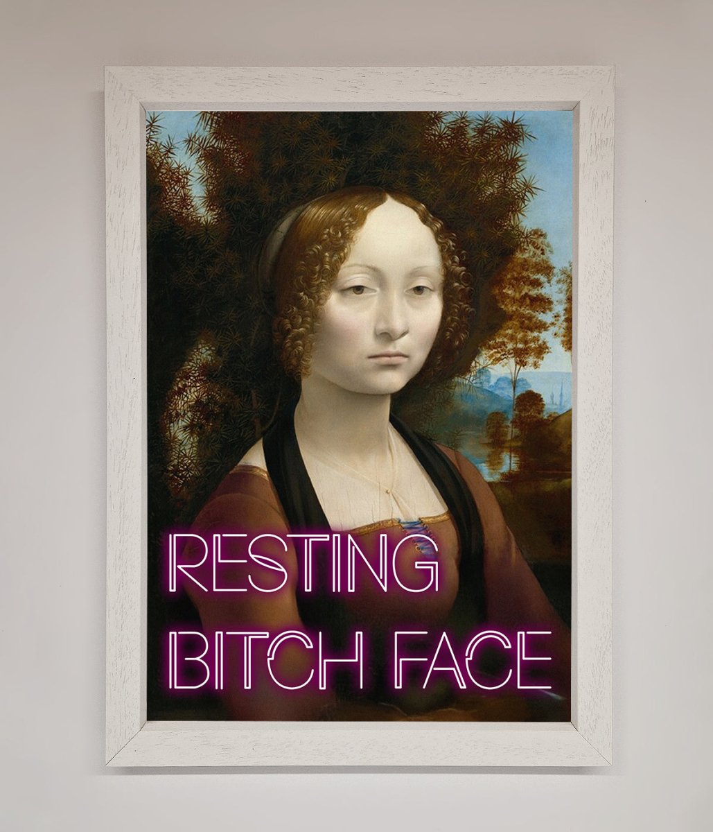 Resting Bitch Face Renaissance Framed Print-2