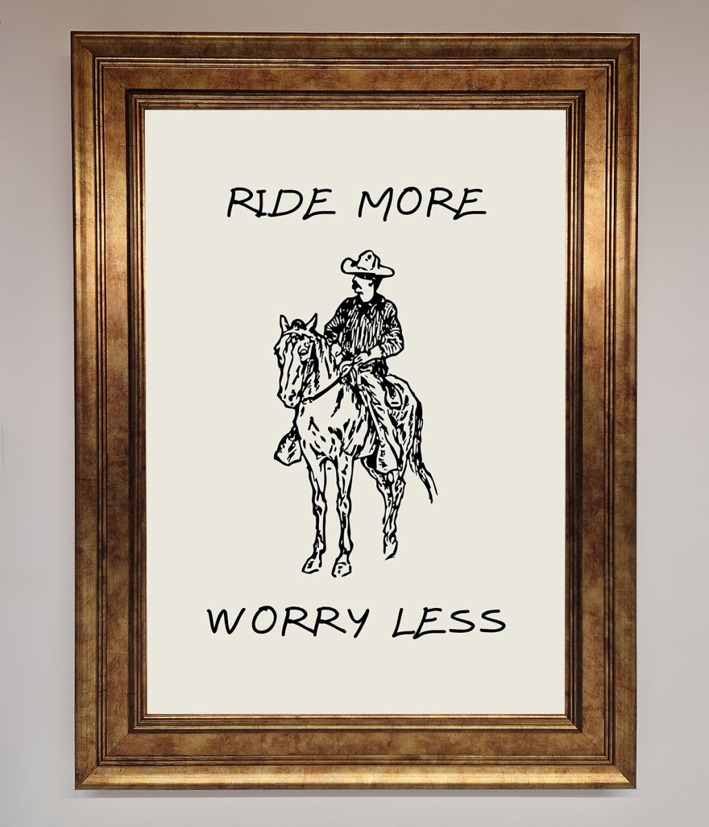Ride More Worry Less Framed Wall Art-7