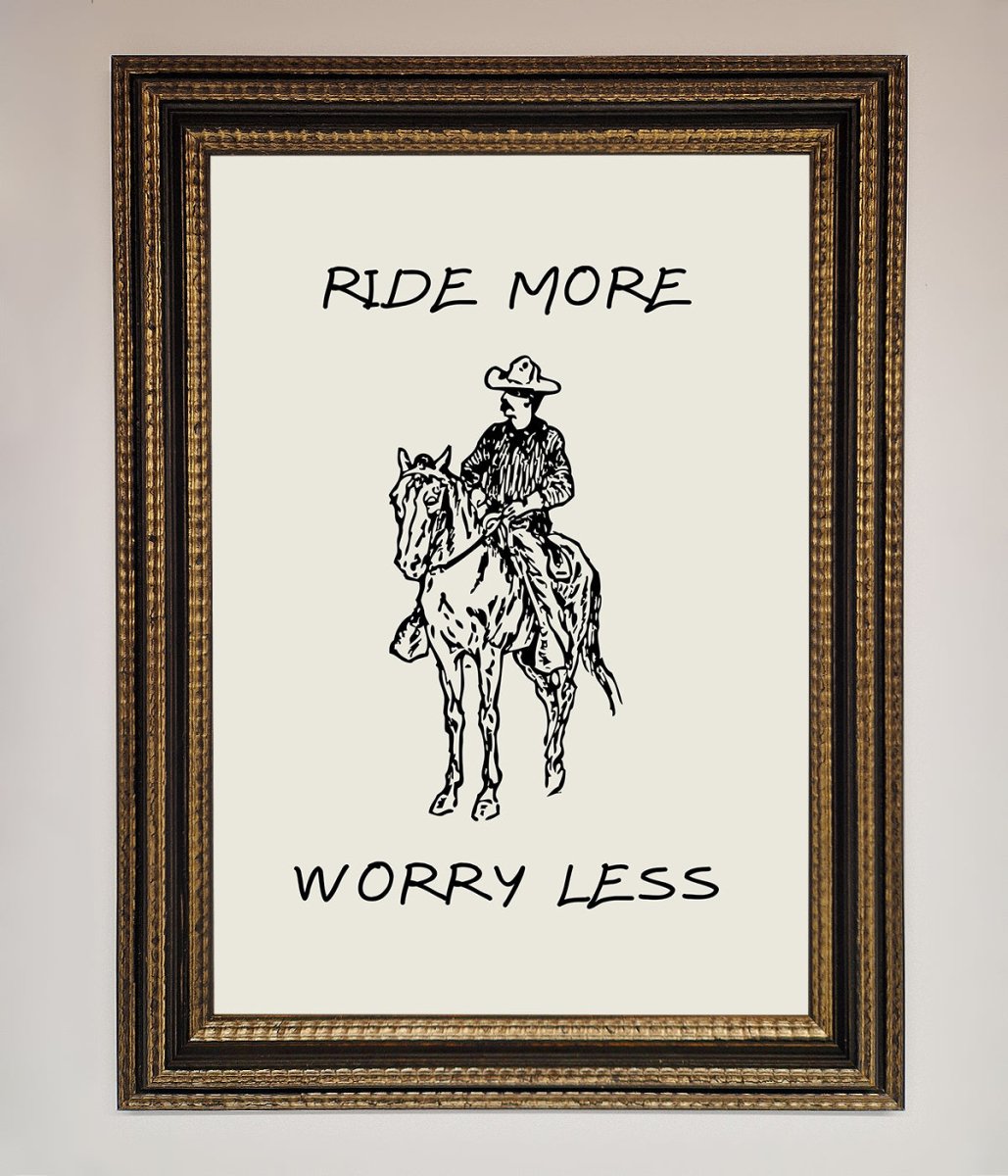 Ride More Worry Less Framed Wall Art-18