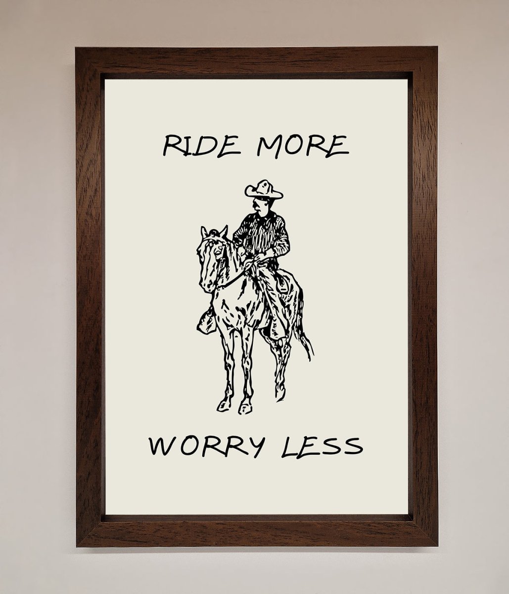 Ride More Worry Less Framed Wall Art-10
