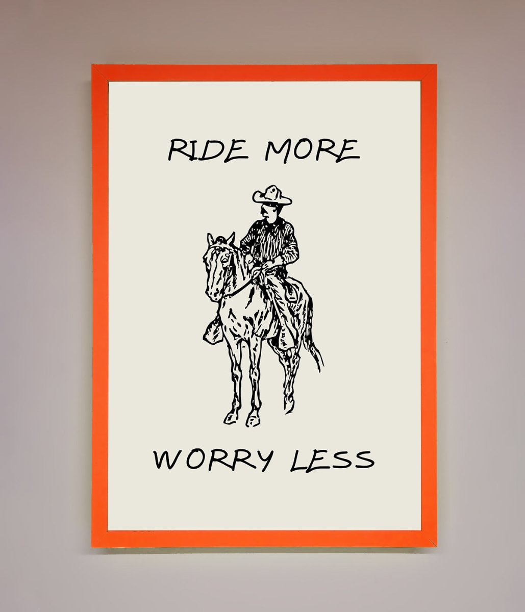 Ride More Worry Less Framed Wall Art-0