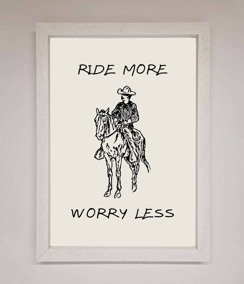 Ride More Worry Less Framed Wall Art-2
