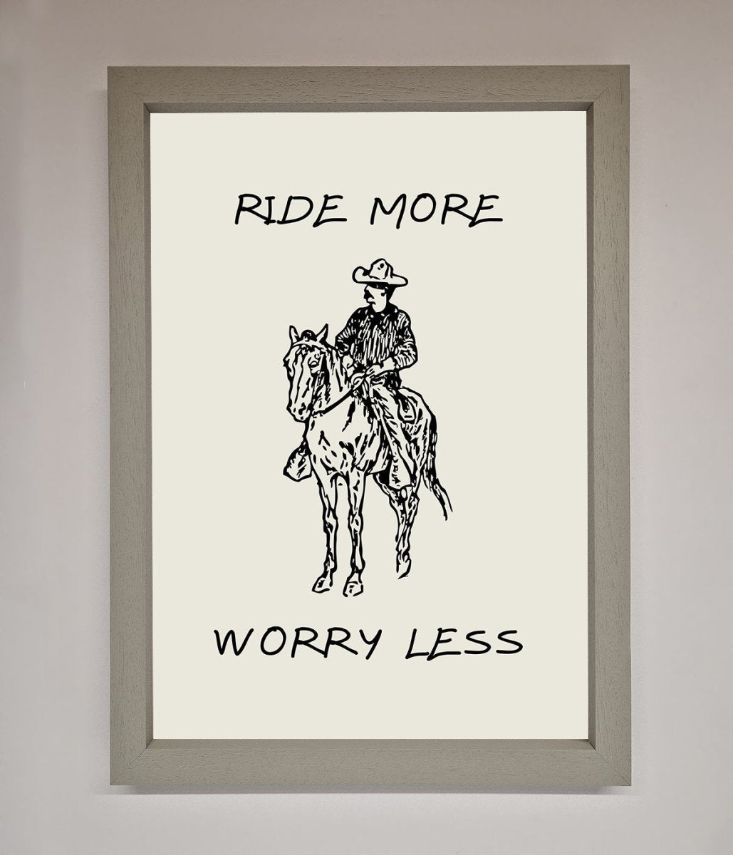 Ride More Worry Less Framed Wall Art-3