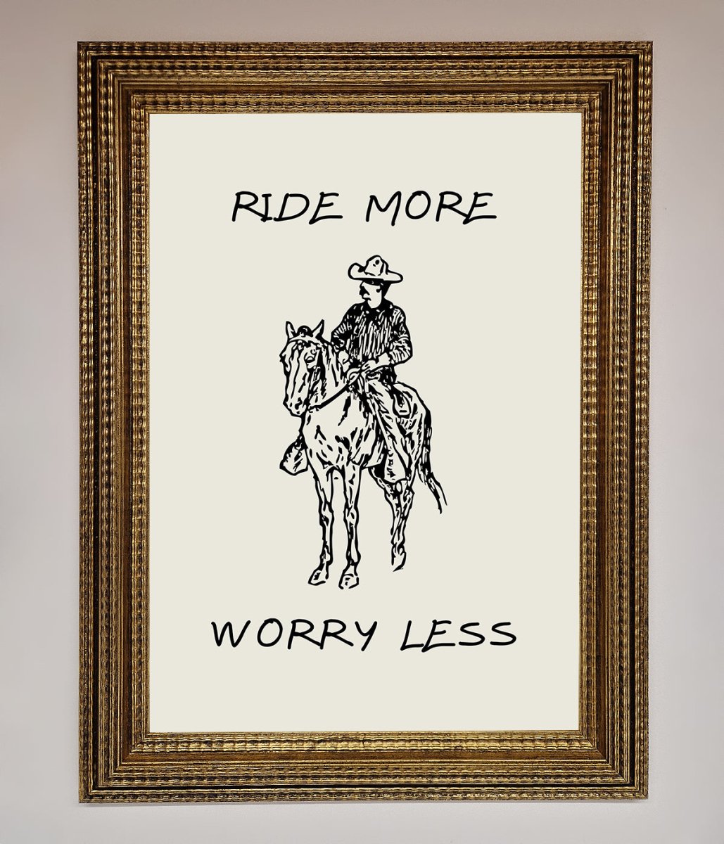 Ride More Worry Less Framed Wall Art-15