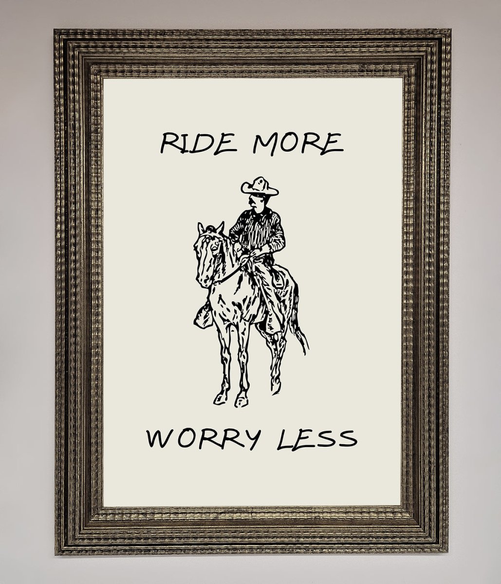 Ride More Worry Less Framed Wall Art-16