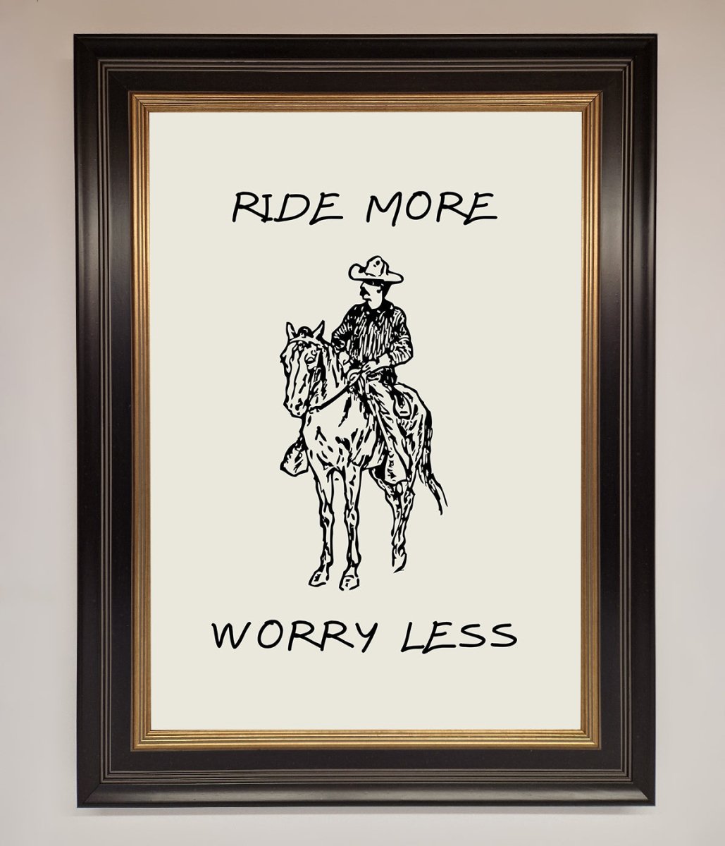 Ride More Worry Less Framed Wall Art-9