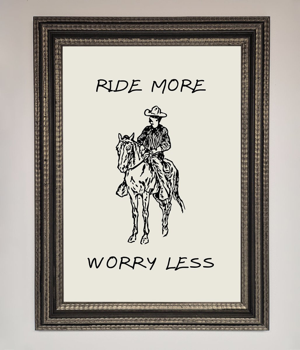 Ride More Worry Less Framed Wall Art-17