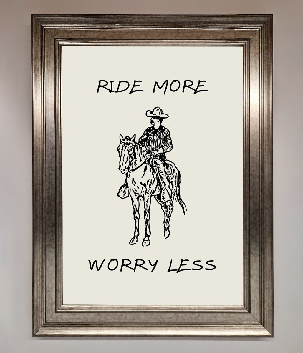 Ride More Worry Less Framed Wall Art-5