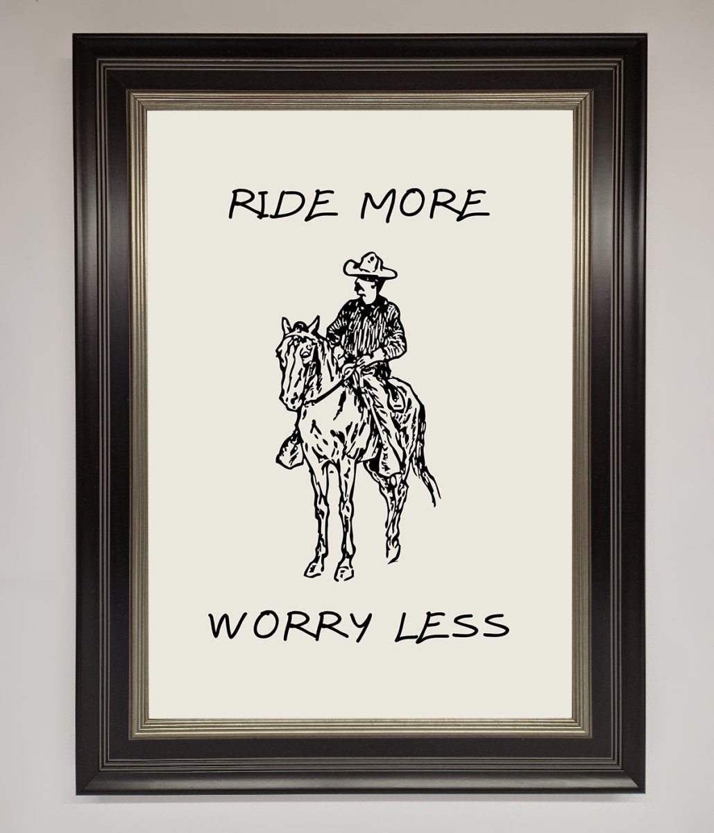 Ride More Worry Less Framed Wall Art-8