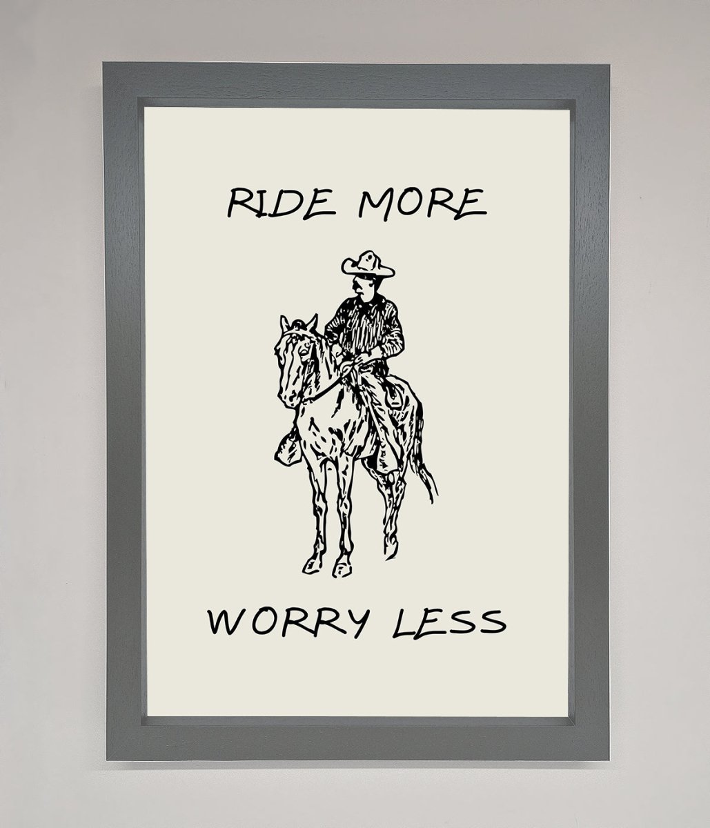 Ride More Worry Less Framed Wall Art-4