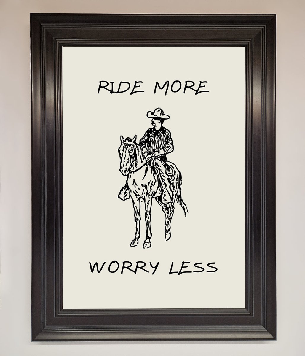 Ride More Worry Less Framed Wall Art-6