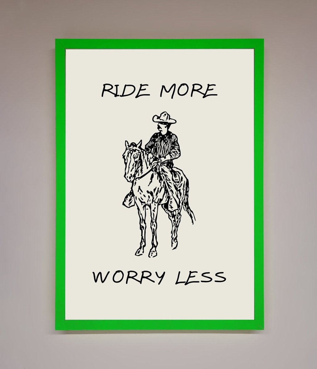 Ride More Worry Less Framed Wall Art-11