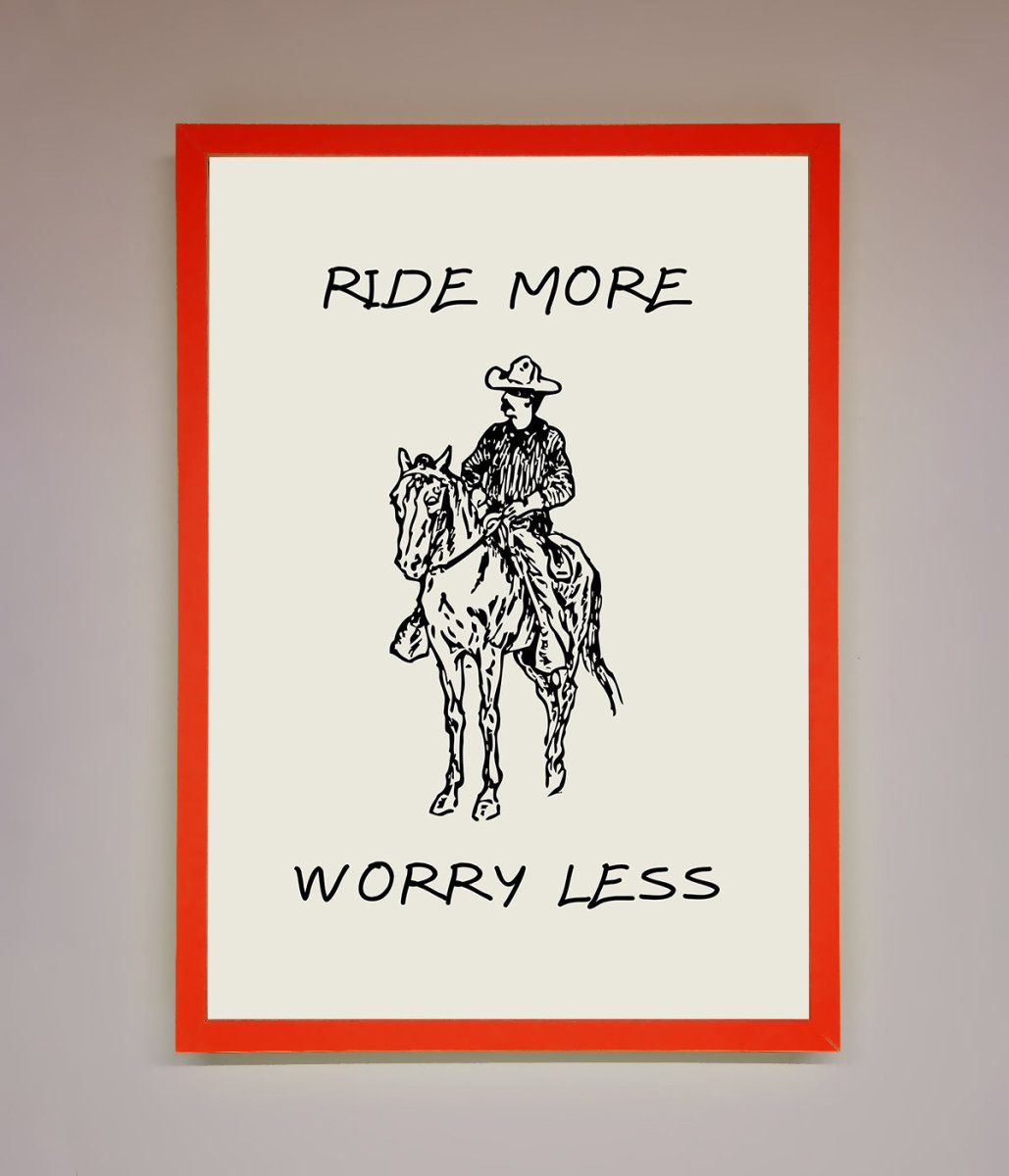 Ride More Worry Less Framed Wall Art-14