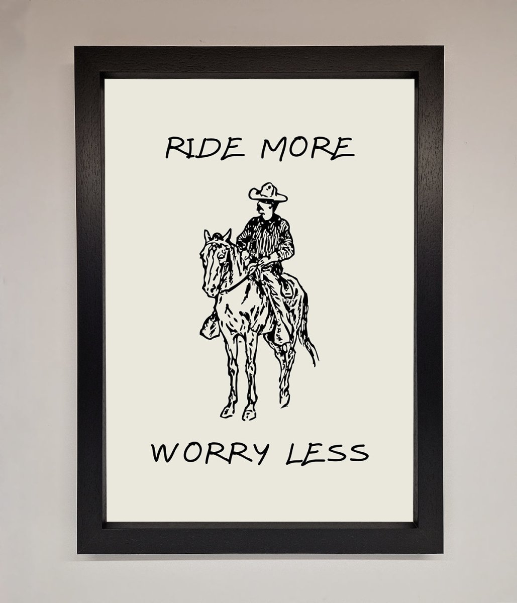 Ride More Worry Less Framed Wall Art-1