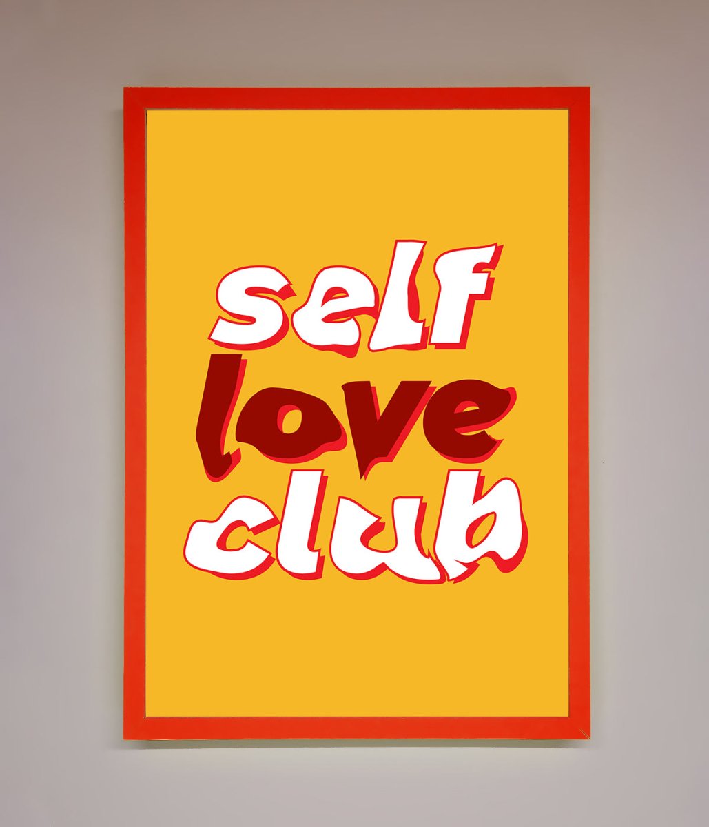Self Love Club Quote Framed Wall Art-0