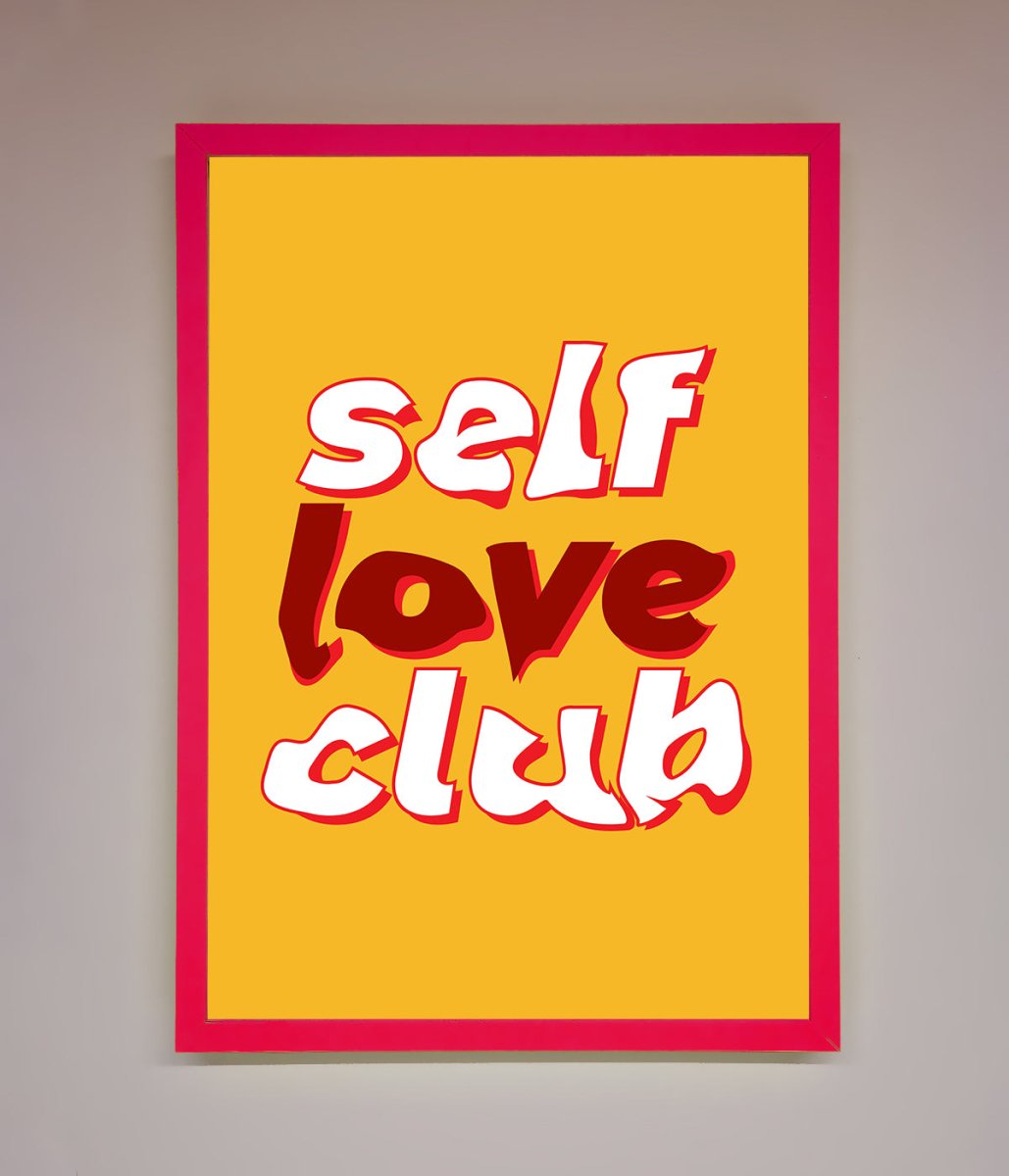 Self Love Club Quote Framed Wall Art-5