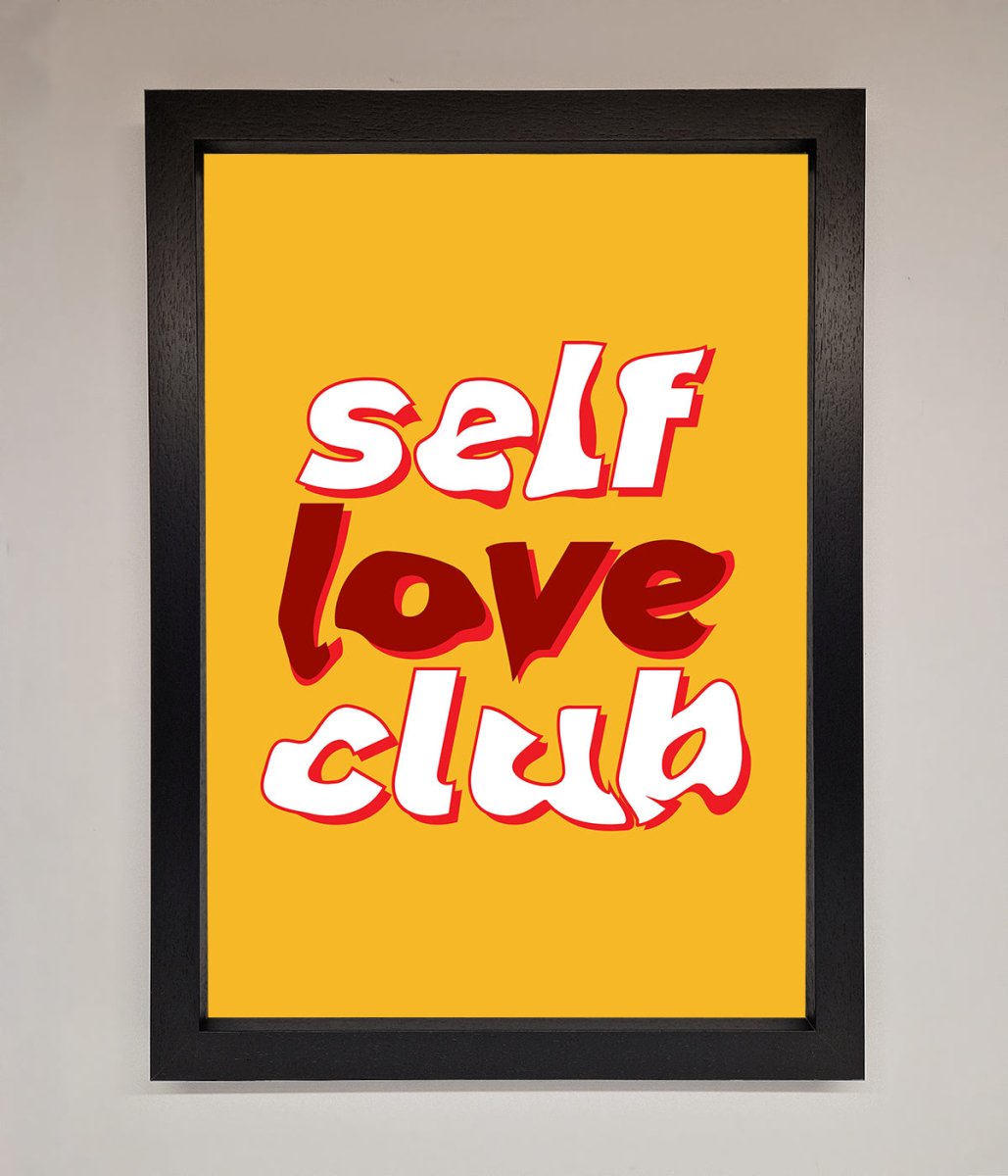 Self Love Club Quote Framed Wall Art-1