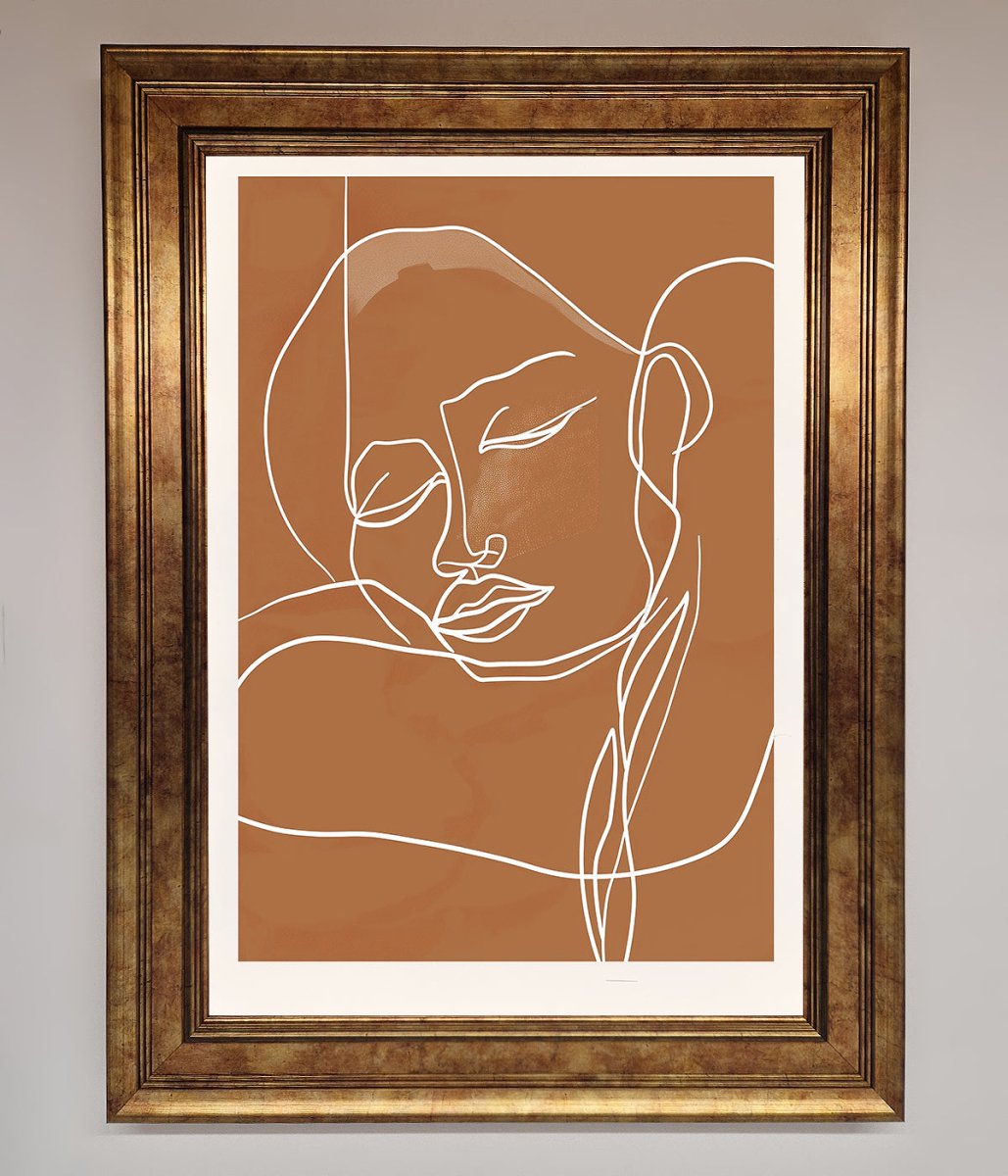 Sepia Lines Framed Wall Art-7