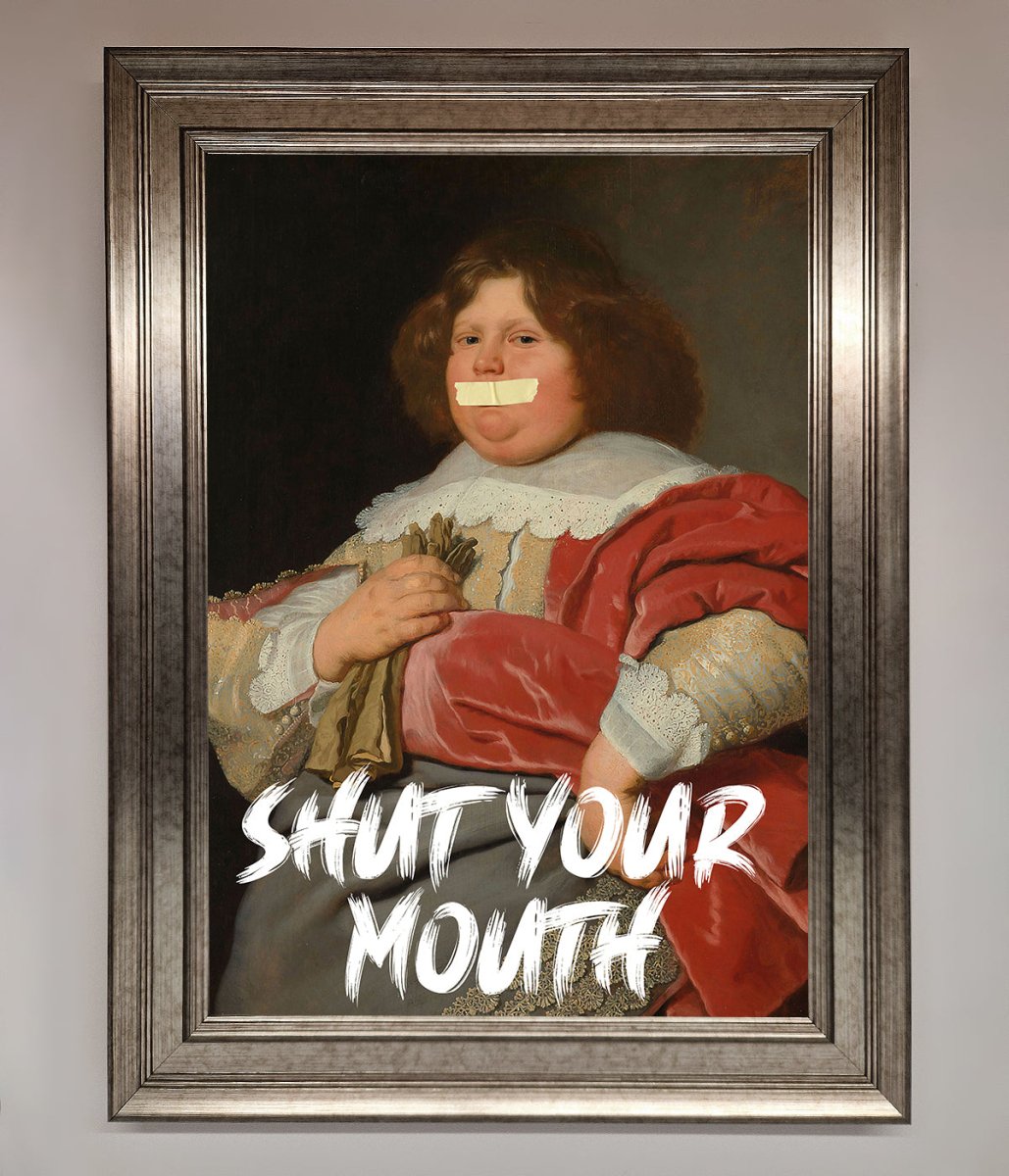 Shut Your Mouth Framed Print-5