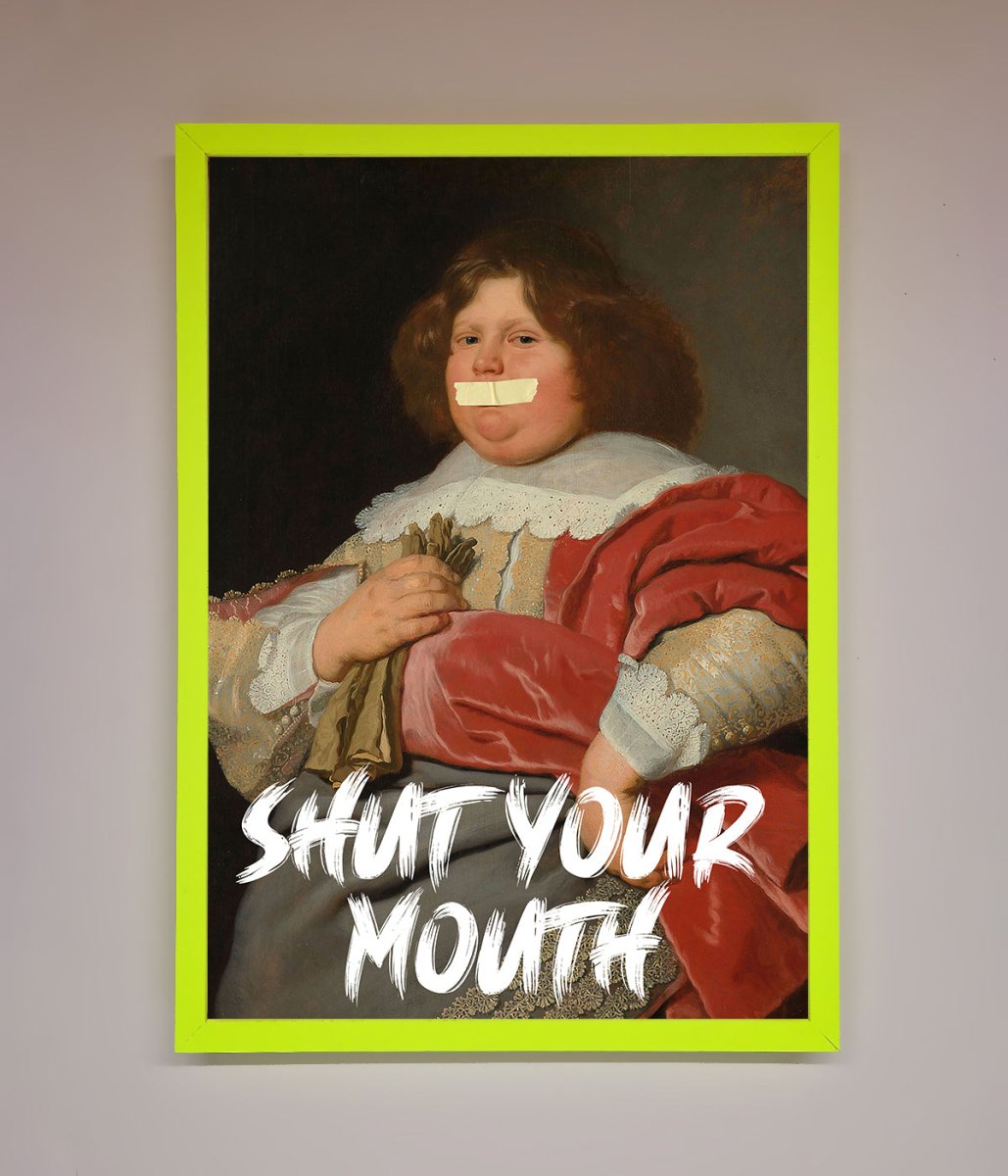 Shut Your Mouth Framed Print-13