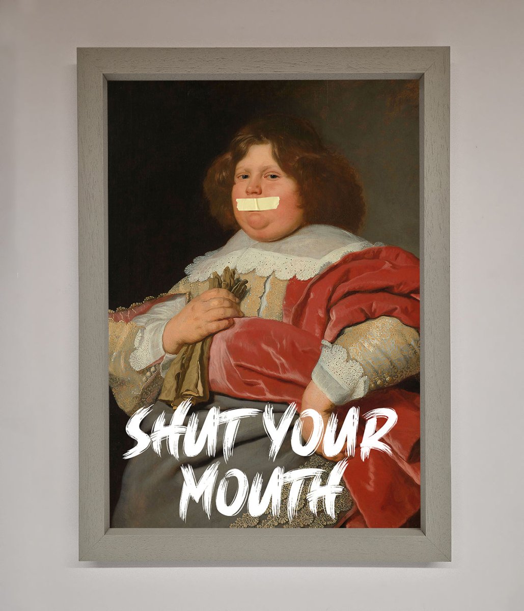 Shut Your Mouth Framed Print-3