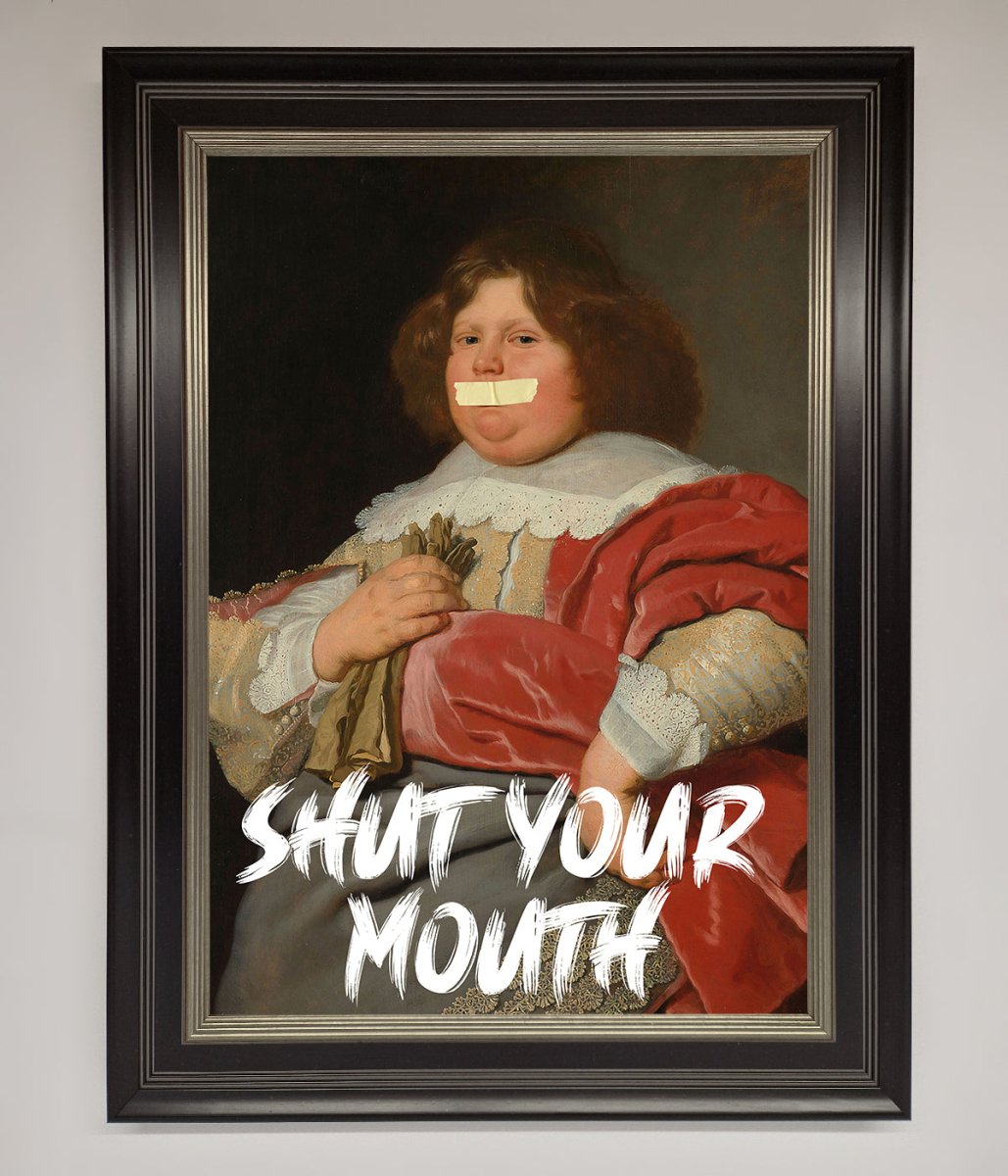 Shut Your Mouth Framed Print-8