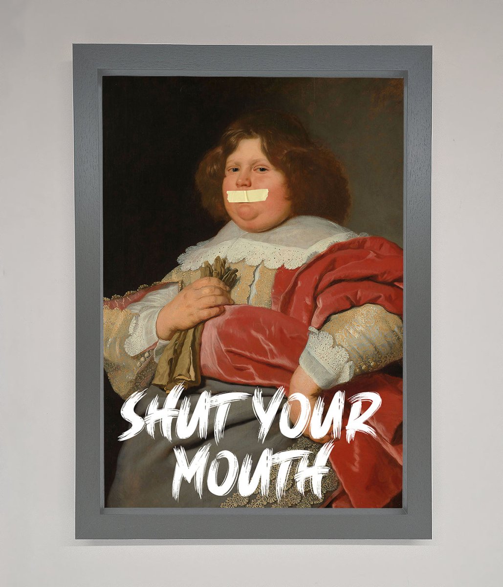 Shut Your Mouth Framed Print-4