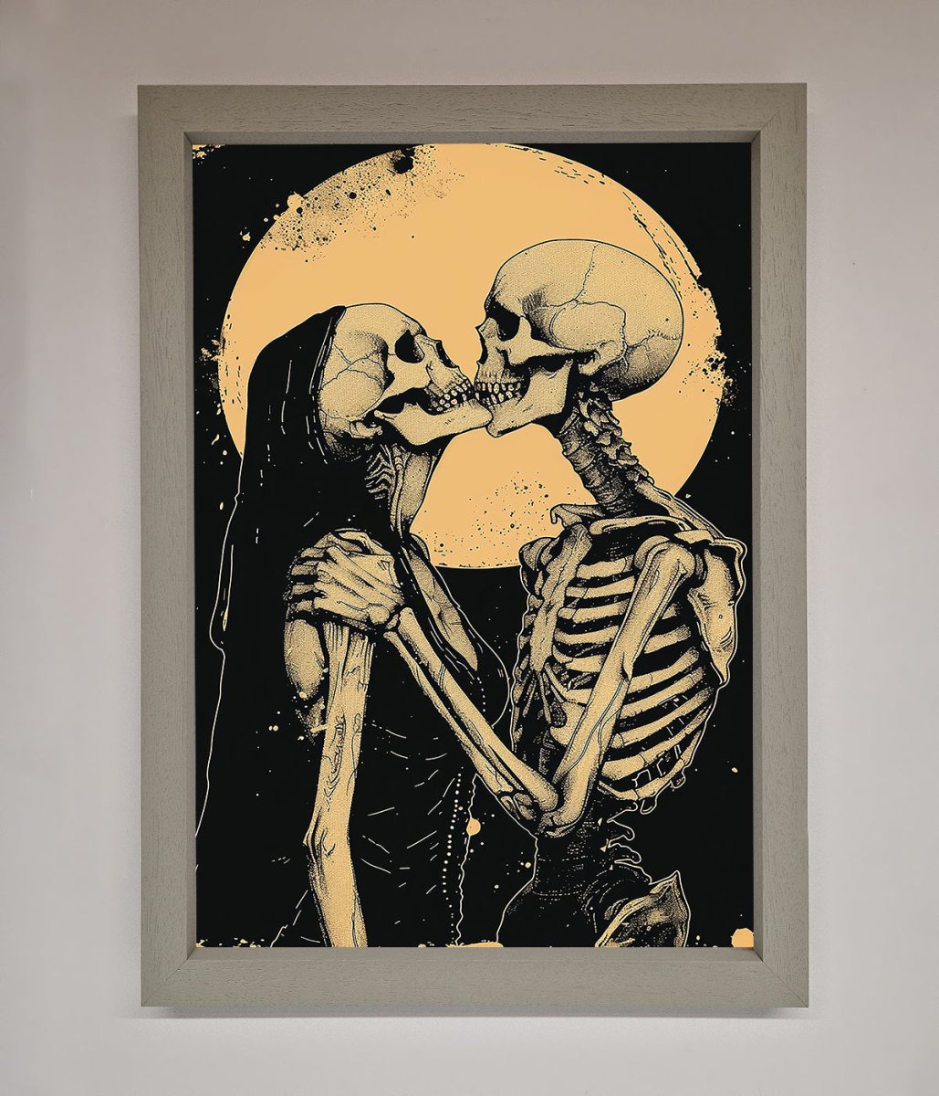Skeleton Embrace Framed Poster-2