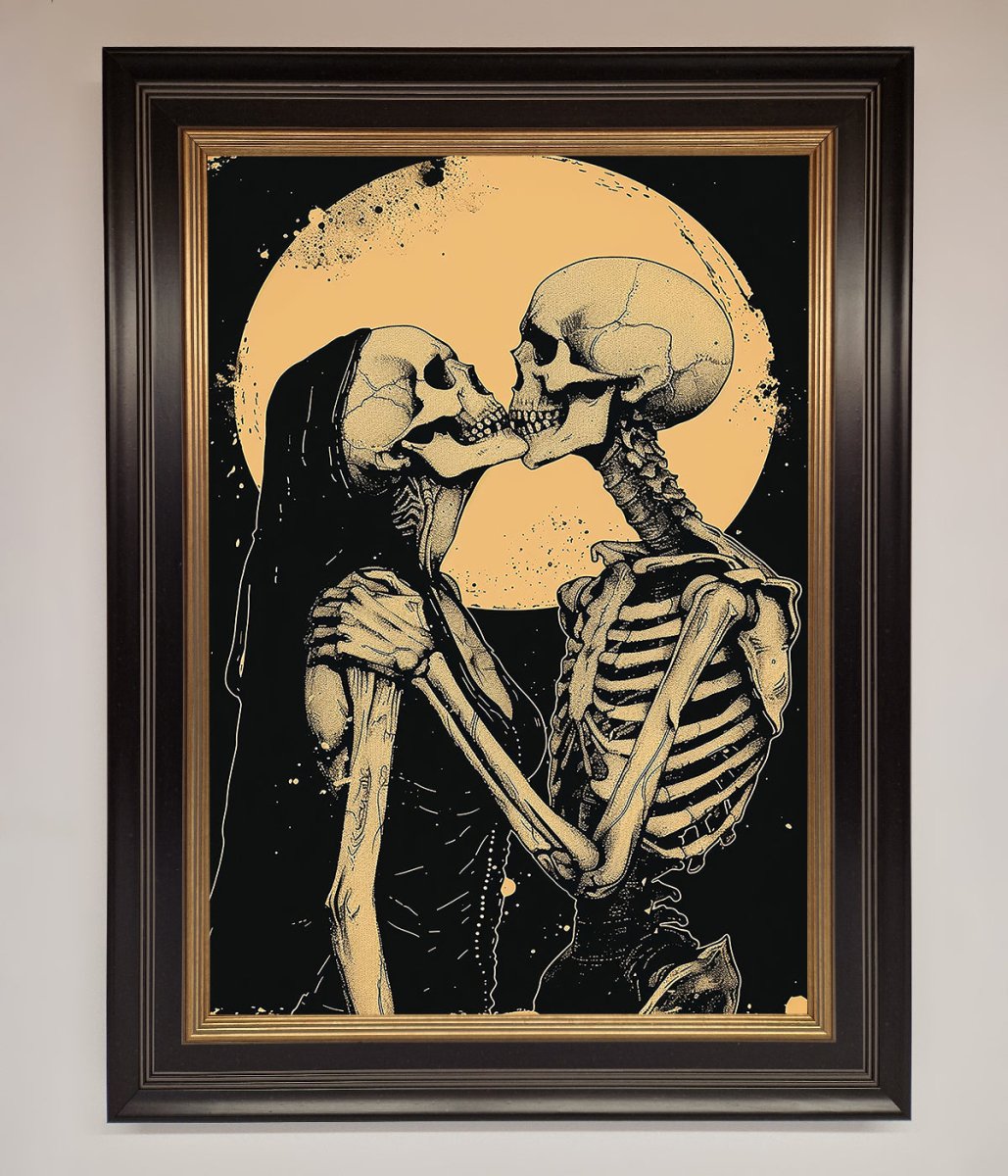Skeleton Embrace Framed Poster-9