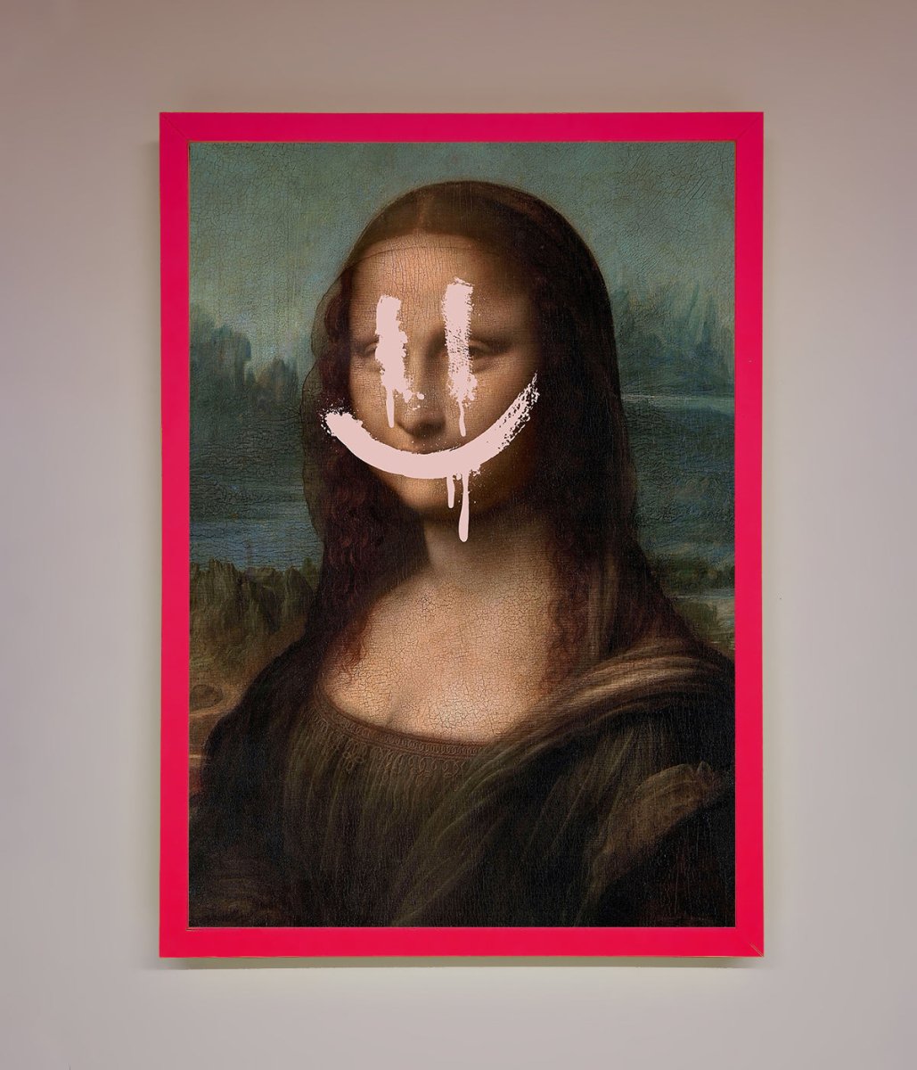 Smiley Mona Framed Poster-14