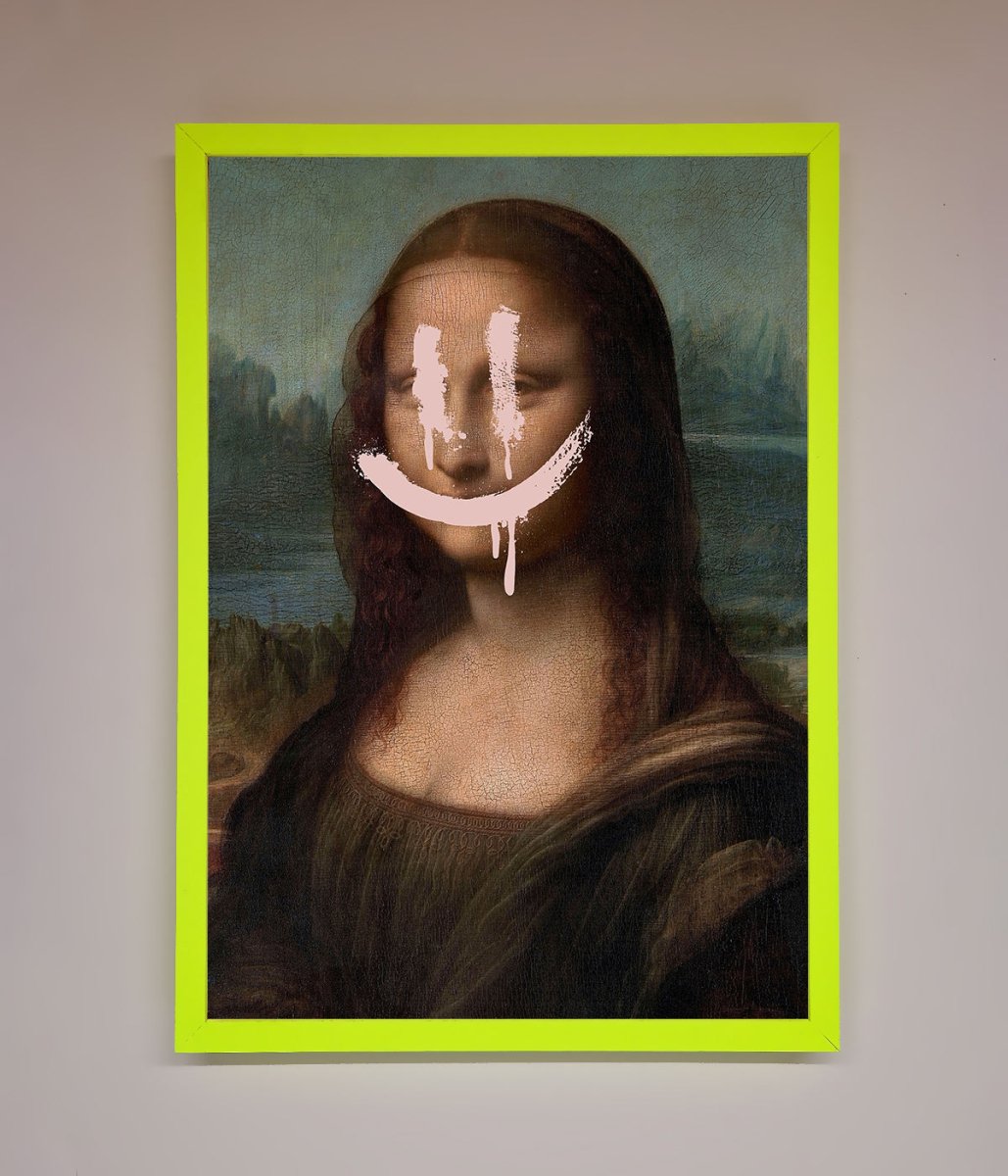 Smiley Mona Framed Poster-13