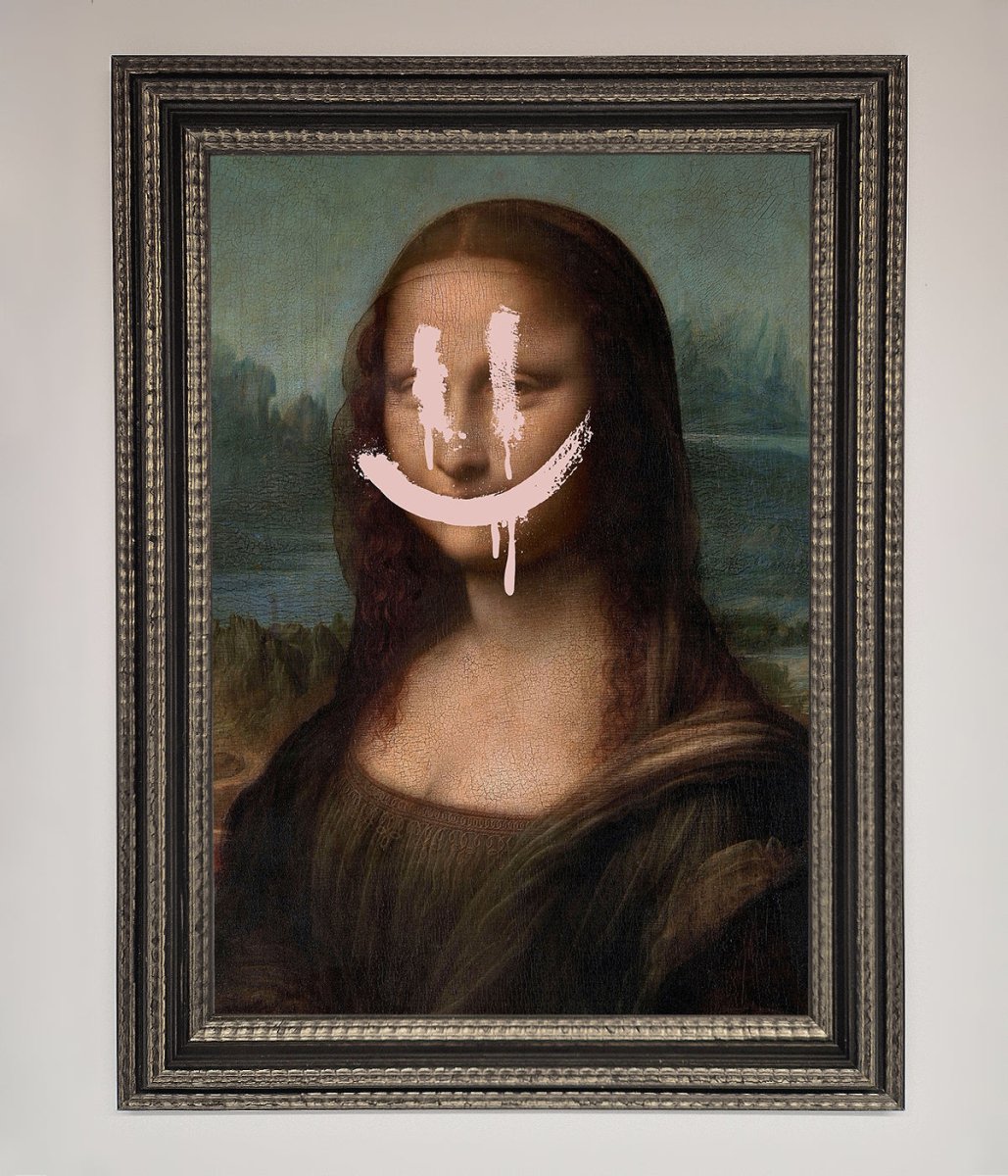 Smiley Mona Framed Poster-18