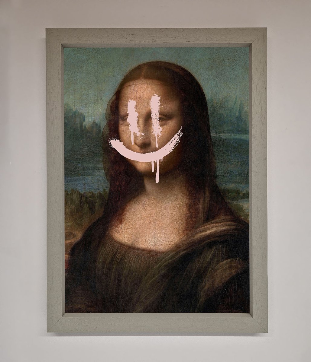 Smiley Mona Framed Poster-3