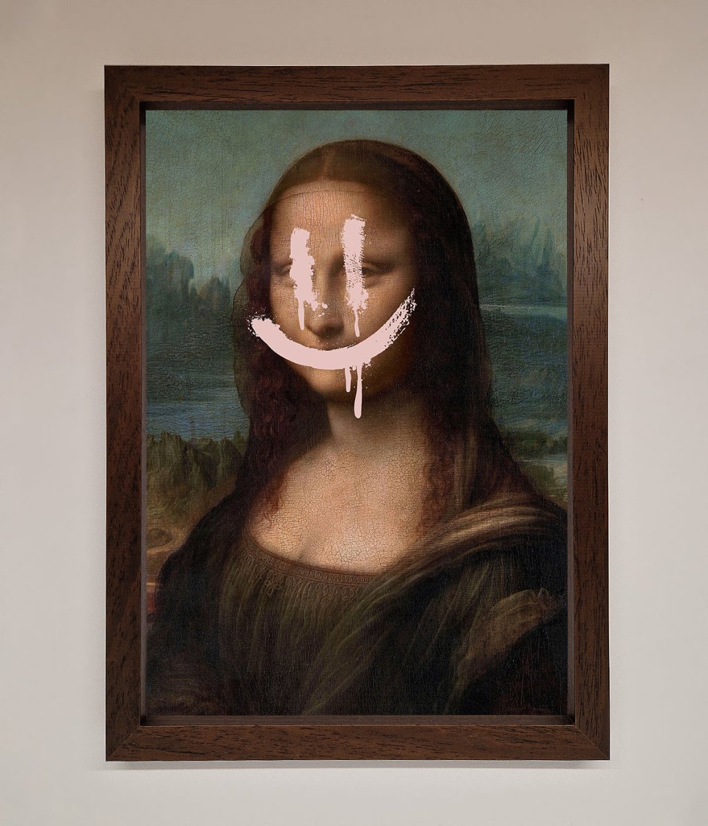 Smiley Mona Framed Poster-10