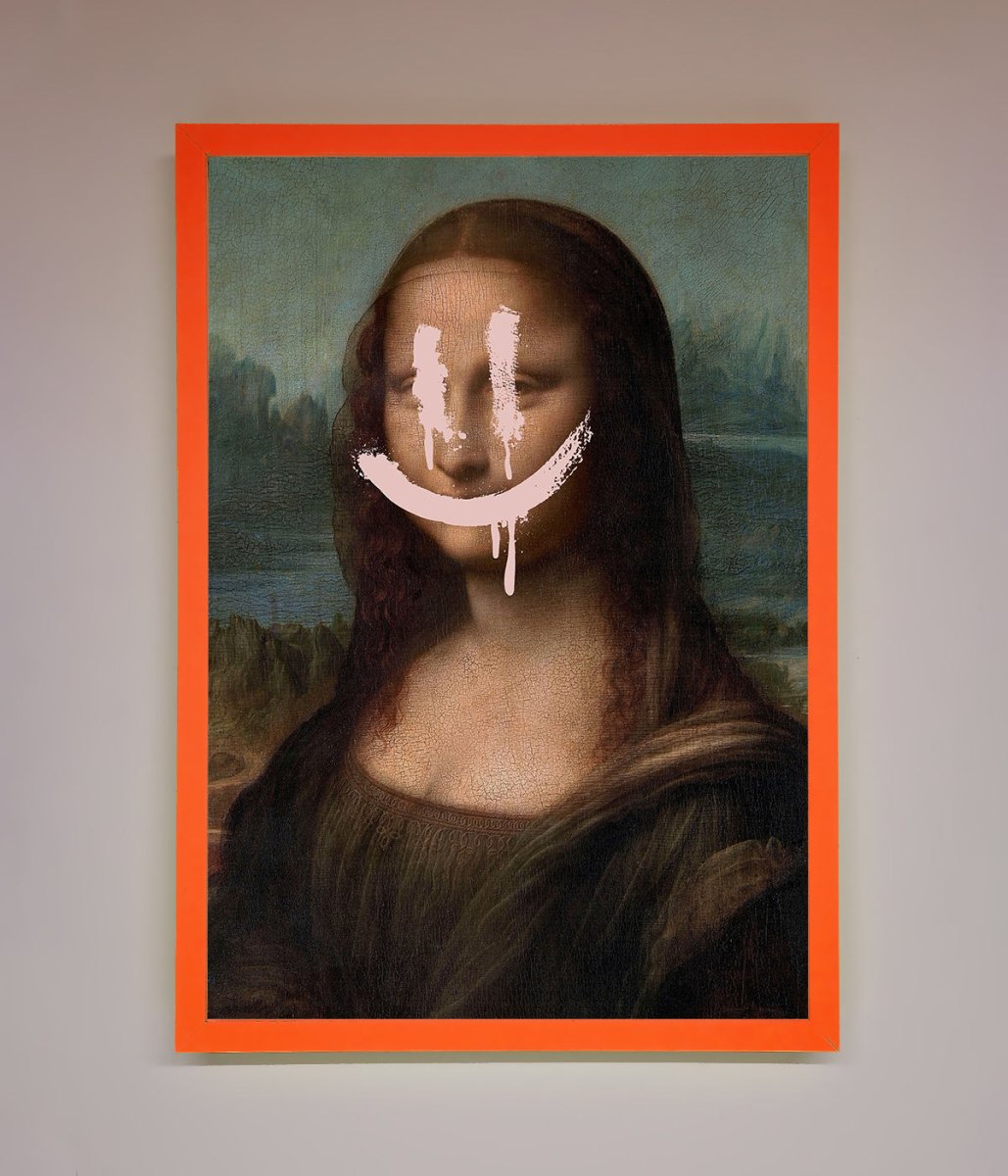 Smiley Mona Framed Poster-11