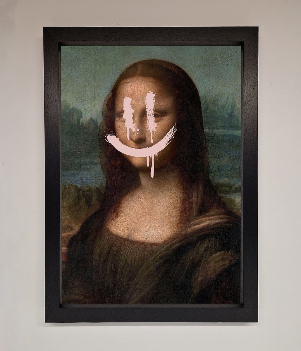 Smiley Mona Framed Poster-1