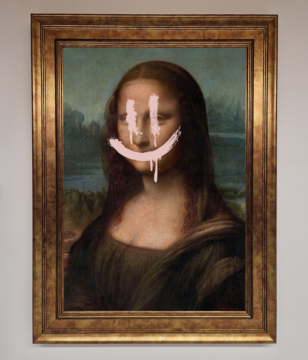 Smiley Mona Framed Poster-7