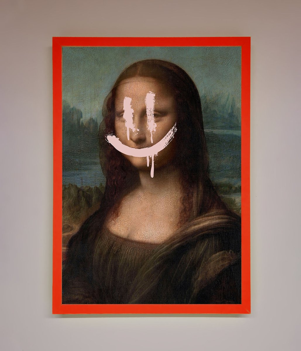 Smiley Mona Framed Poster-15