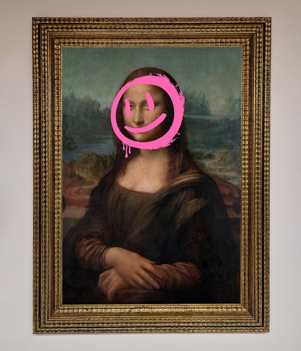 Smiley Mona Lisa Framed Print-15