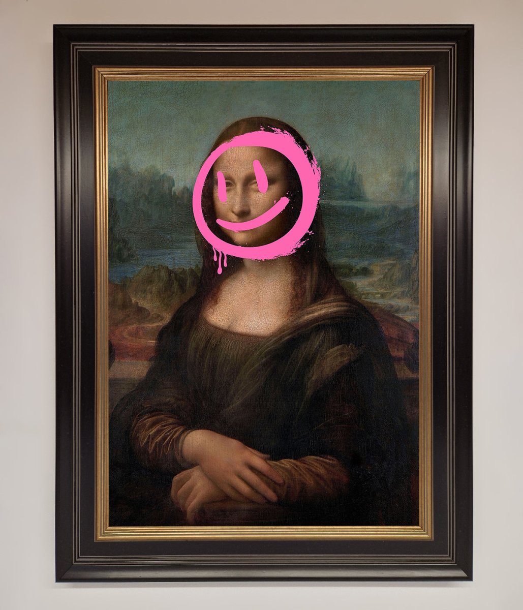 Smiley Mona Lisa Framed Print-8