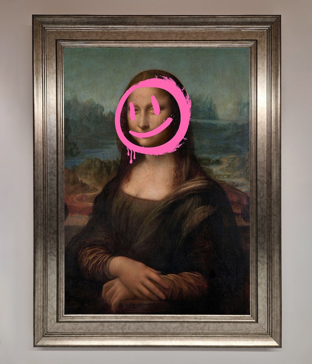 Smiley Mona Lisa Framed Print-5