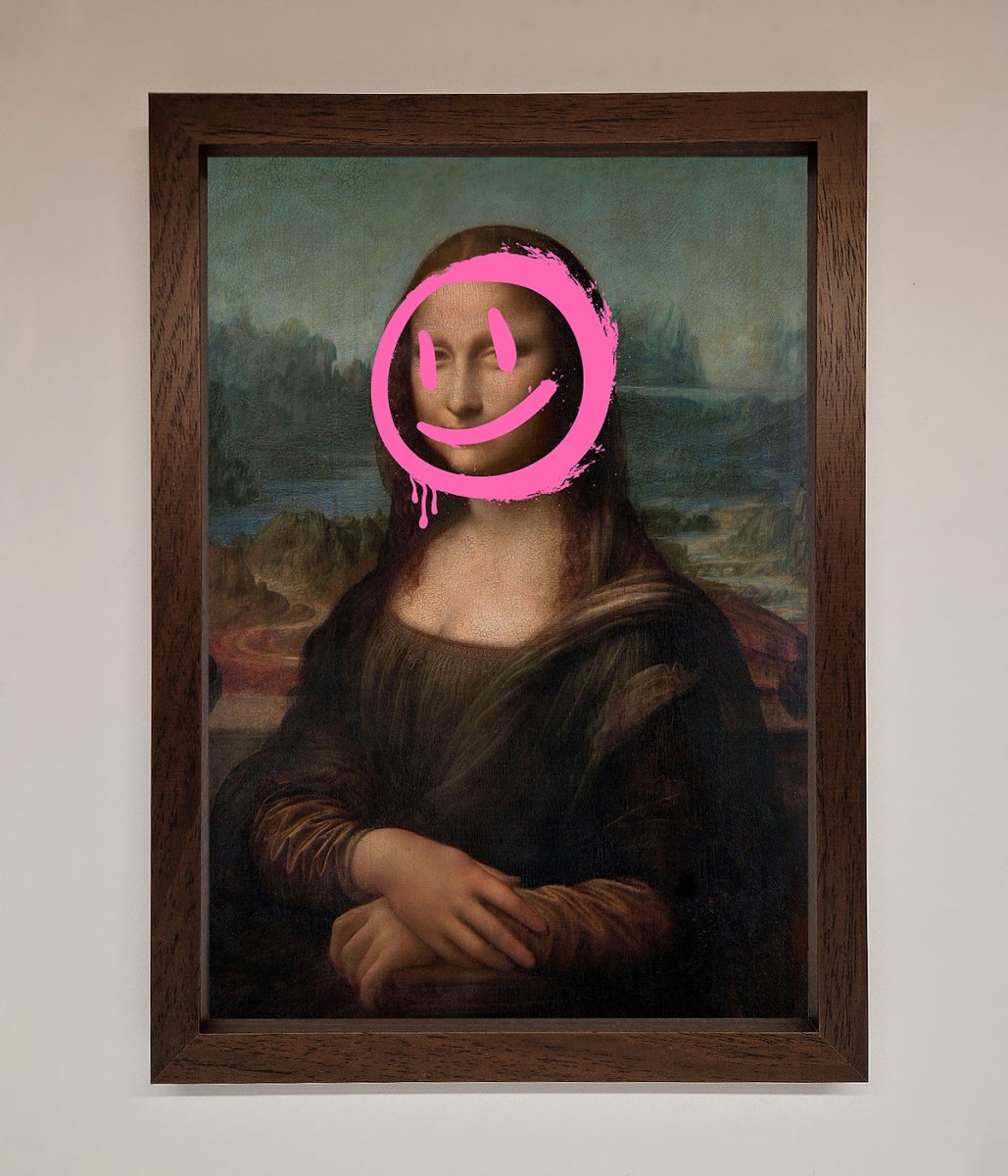 Smiley Mona Lisa Framed Print-9