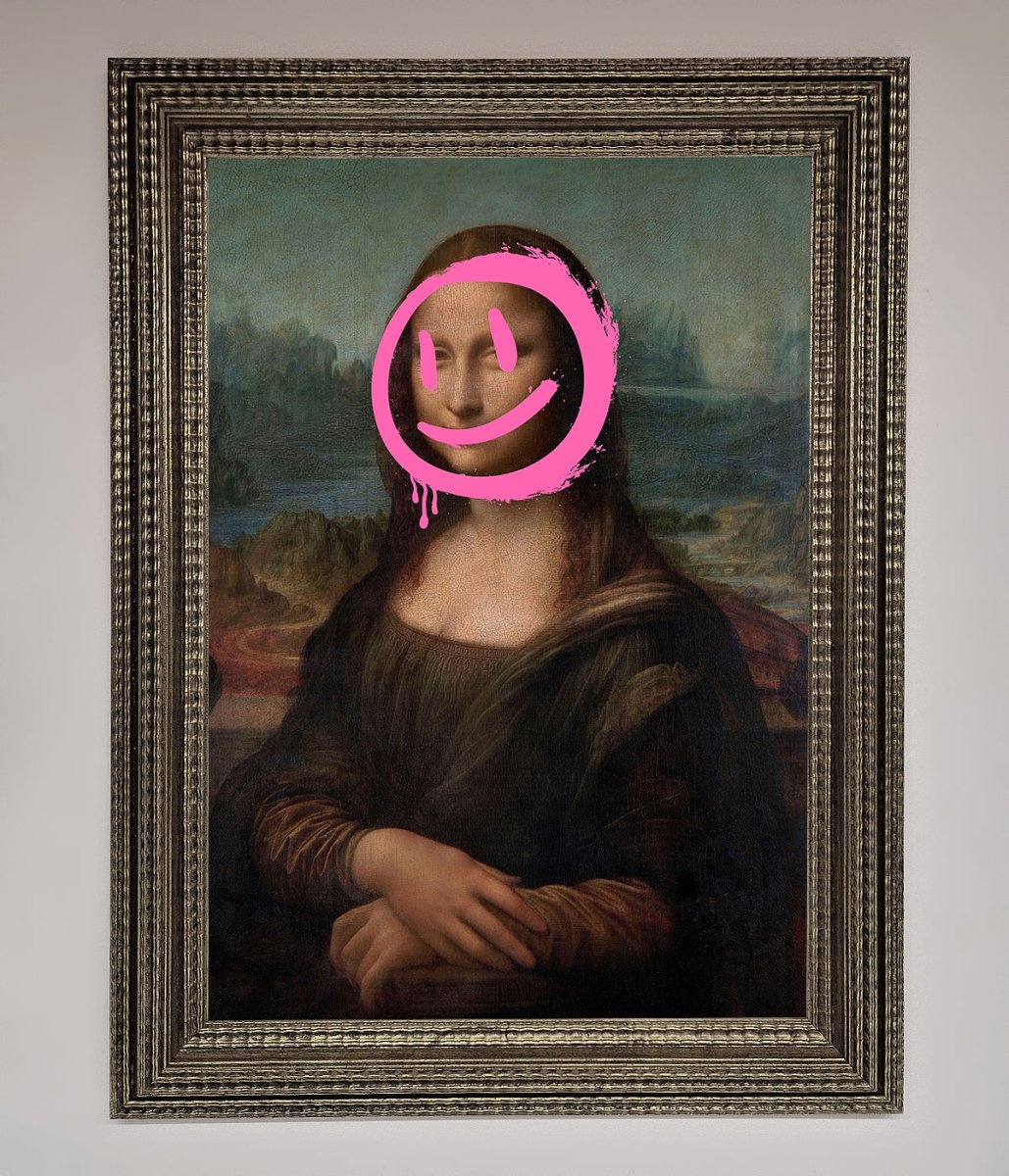 Smiley Mona Lisa Framed Print-16