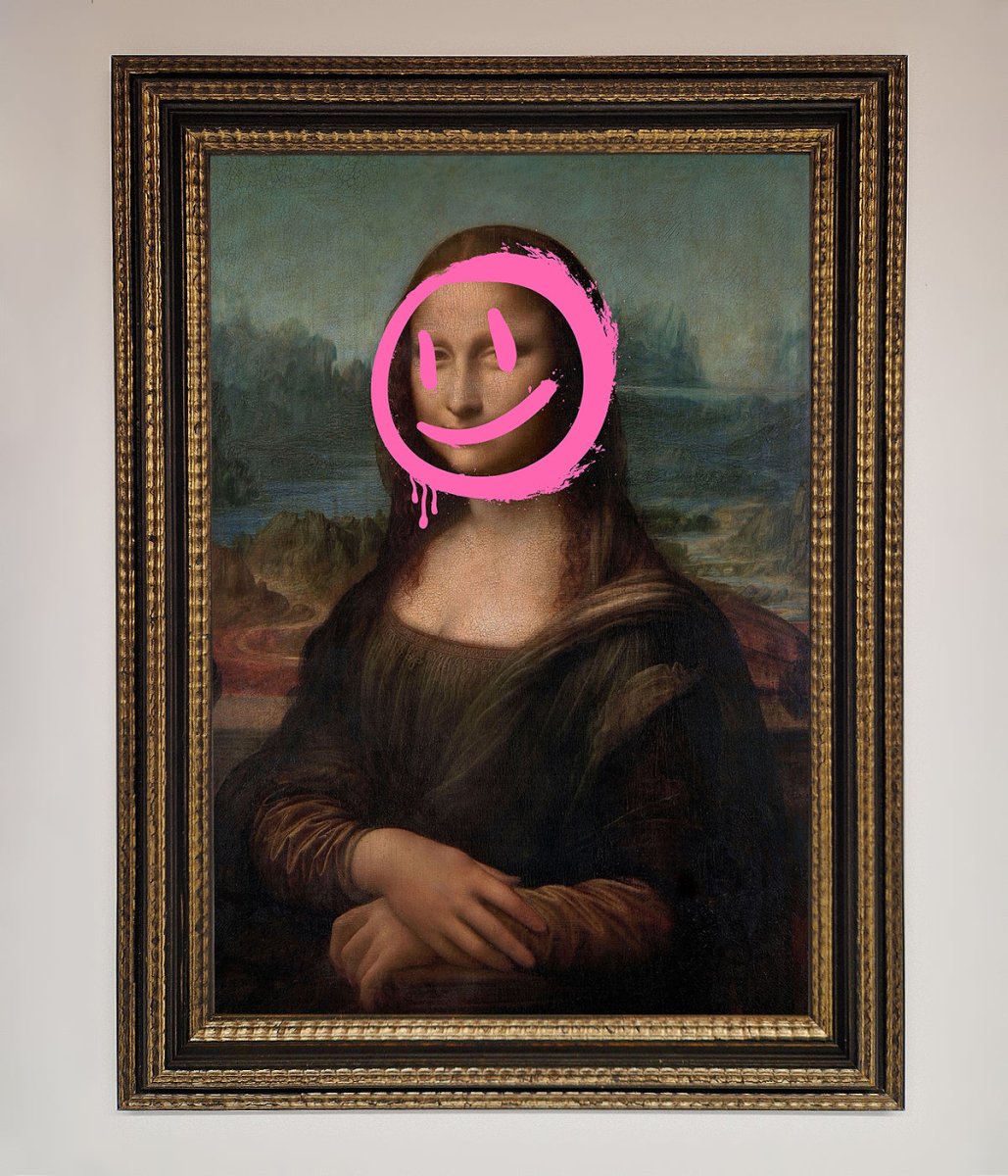 Smiley Mona Lisa Framed Print-18